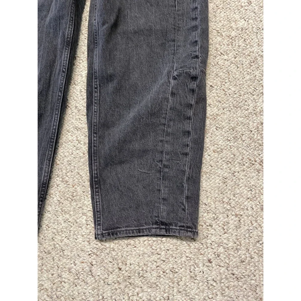 Old Navy High-Rise Barrel Leg Women's Gray/Graphite Size 6 - Picture 4 of 8